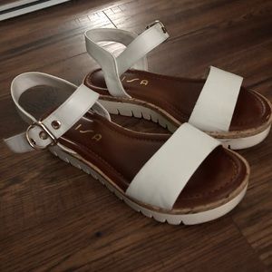 White Platform Sandals
